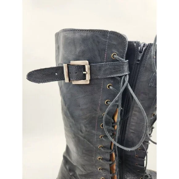 Patrizia PePe boots Blue EU 34 US 4 - Picture 3 of 11